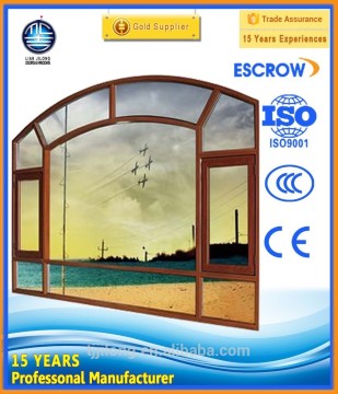 wood grain arc design window for villa