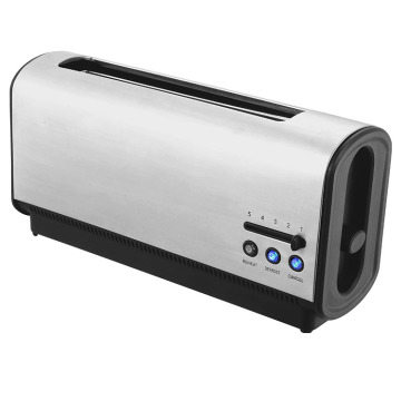 229171 900W Stainless Steel Housing 2 Slice Long Toaster with Cancel, Reheat, and Defrost Functions