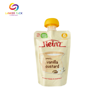 Plastic Beverage Stand Up Pouch With Spout Top