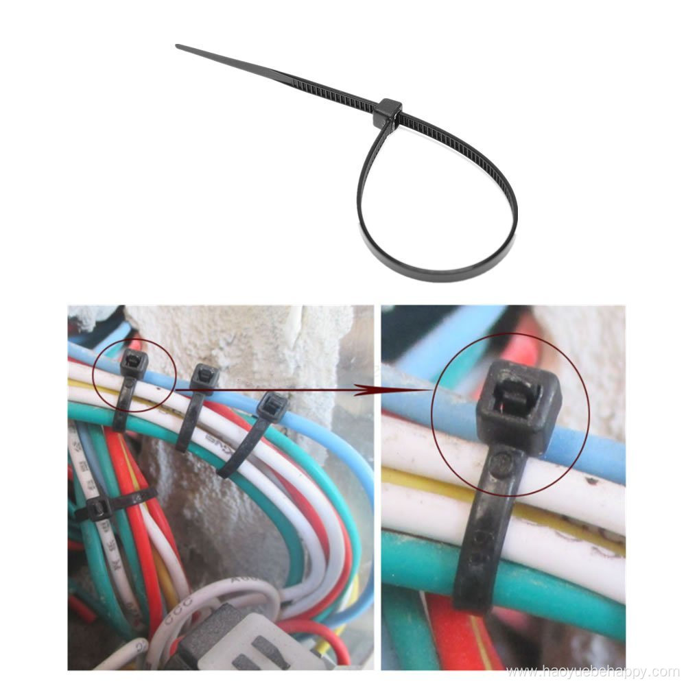 Plastic Zip Ties Self-Locking Black Cable Ties