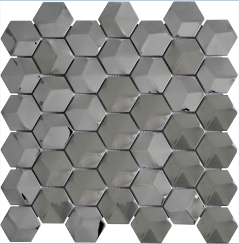 sexangle rostfritt stål mosaik