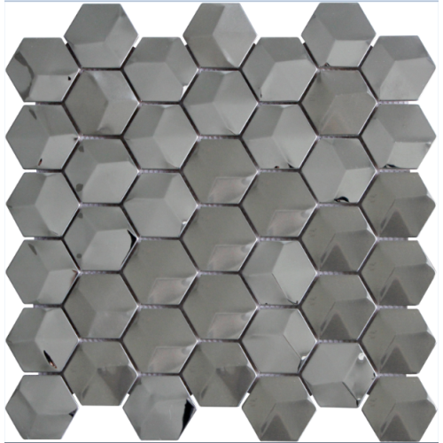 mosaico de acero inoxidable de sexangle