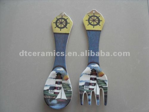 ceramic fork & spoon set