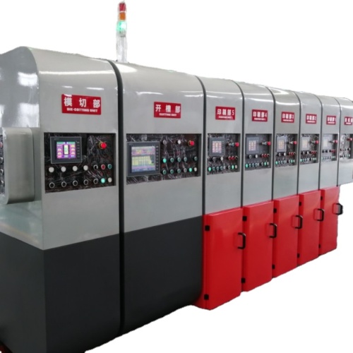 automatic multicolor printer slotter and die cutter machine