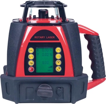 High Performance AK204D 500M/1000M Röd balk OLED -skärmutställning Inställning av Rotary Laser Level Kit