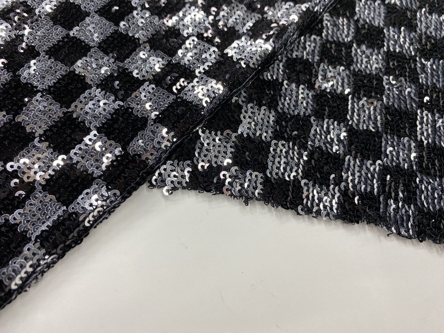 Sequin Square Embroidery Fabric