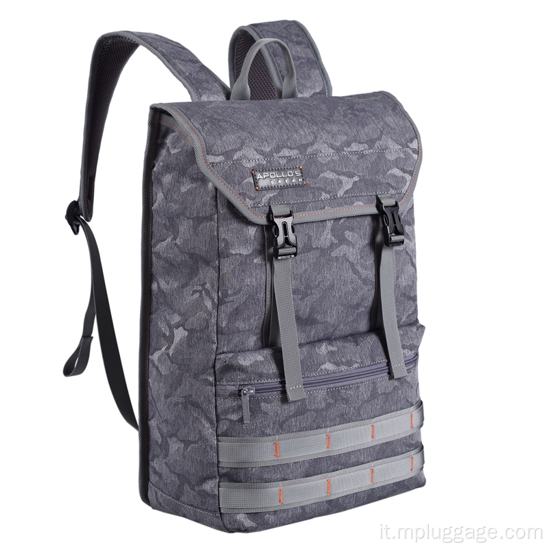 Custognizzazione del backpack per laptop casual a conchiglia camo