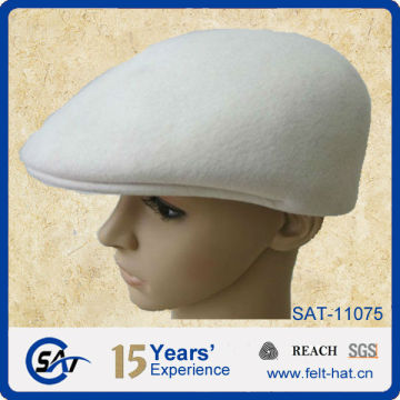 white wool felt Jeff hat for wholesale