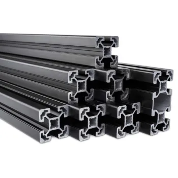 Custom Aluminum Extrusion Supplier - Black T Slot 2080 Aluminum Profile