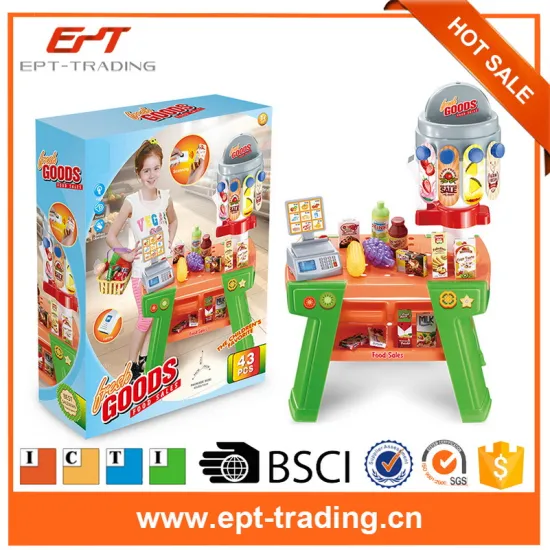 Funny kids supermarket toy/kitchen play set/kitchen set toy