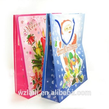 2015 Colorful christmas gift candy packaging paper bags/gift package