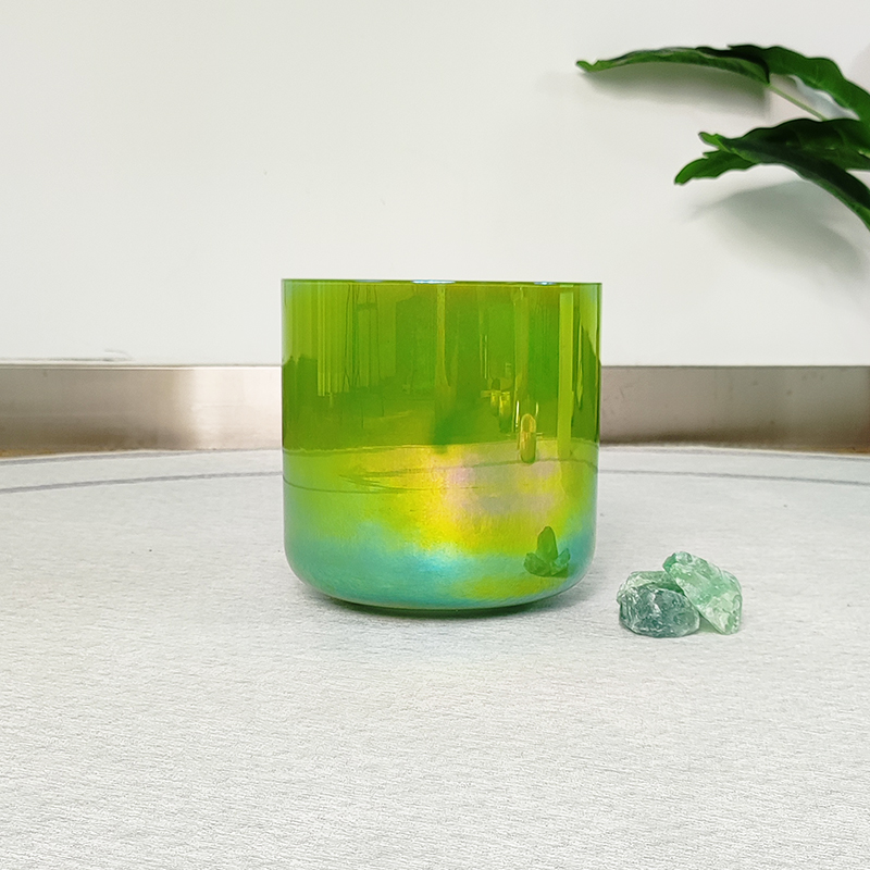 Cosmic Clear Emerald Crystal Singing Bowl