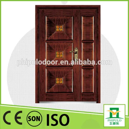 2016 security armored door double wooden door design mian entrance door