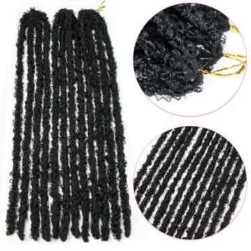 20inch 65g  12 stands Butterfly Locs Synthetic Crochet Braid  Butterfly Locs Crochet Goddess Locs Braiding Hair