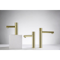 Gold Colored Single Handle Single Hole Bathroom Faucets