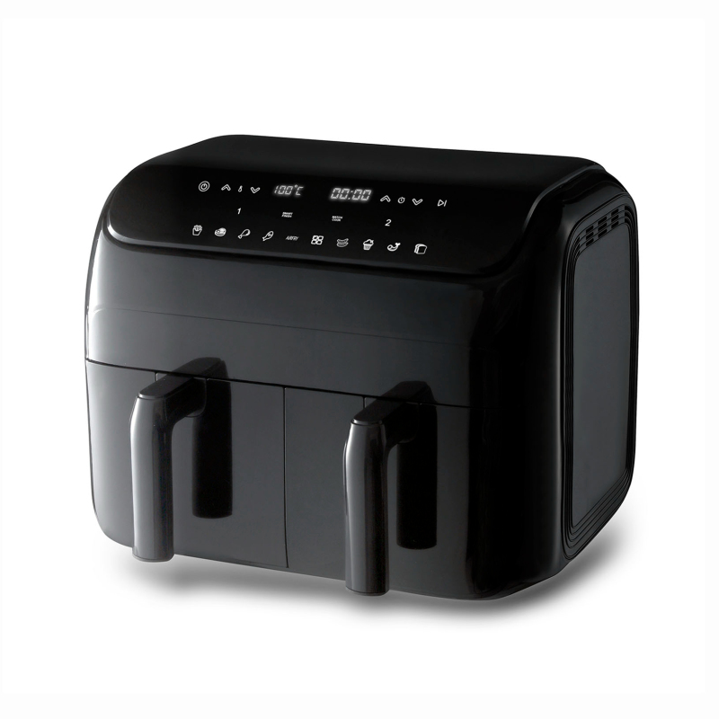 Household 8L Touch Screen Double Air Fryer Electric Deep Fryer Oven Smart Air Fryers With 2 Independent Baskets