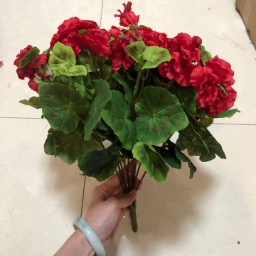 YAYUN A-1162 45cm Artificial Geranium and Begonia Potted Plant