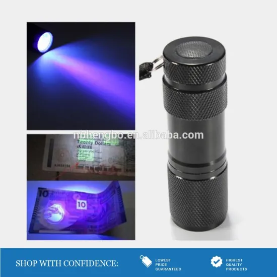 classic style 9 led aluminum money check uv light