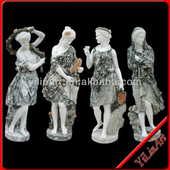 Marble Statue Of Four Seasons Statue, Stone Godness Statue For Garden (YL-R096)