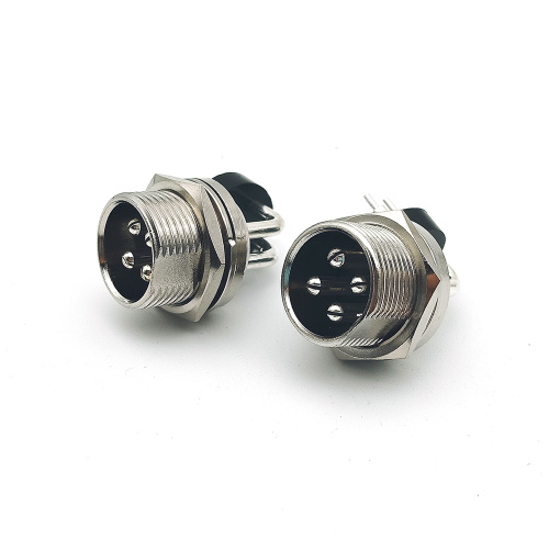 Right Angle GX16 Panel Mount Circular Aviation Connectors