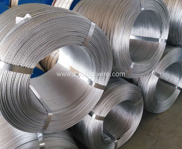 ASTM A416 galvanized PC steel strand