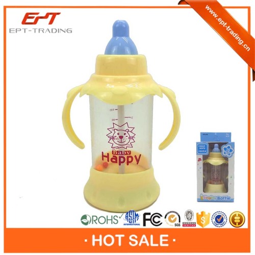 Top sale happy electric singing feeding bottle for baby