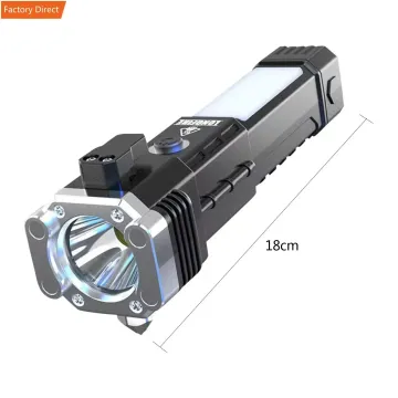 Multi-functional Car Safety Hammer with Magnetic Rechargeable Emergency Lamp - Flashlight & Window Breaker