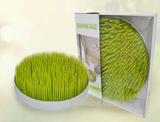 Grass Shape Kitchen Plastic Round Green Draining Dish Rack Tableware Draining Holder