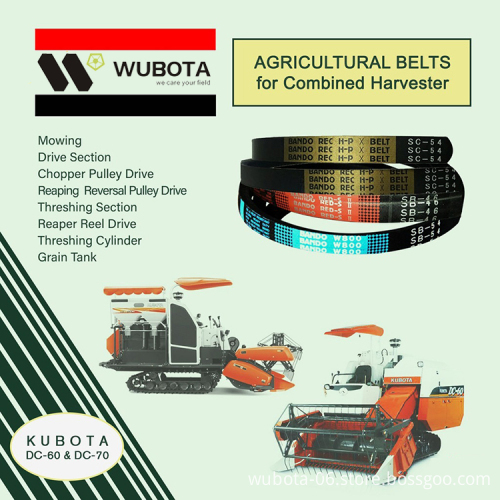 5T078-11570 Kubota Harvester DC68G V Belt SC52 Bando Gates in Thailand