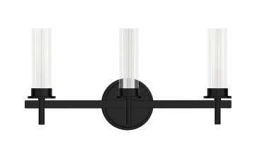 Stylish 3-Light Black Wall Sconce Decorative Vanity Light