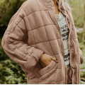 Manteau à manches longues dolman hivernale pour femmes