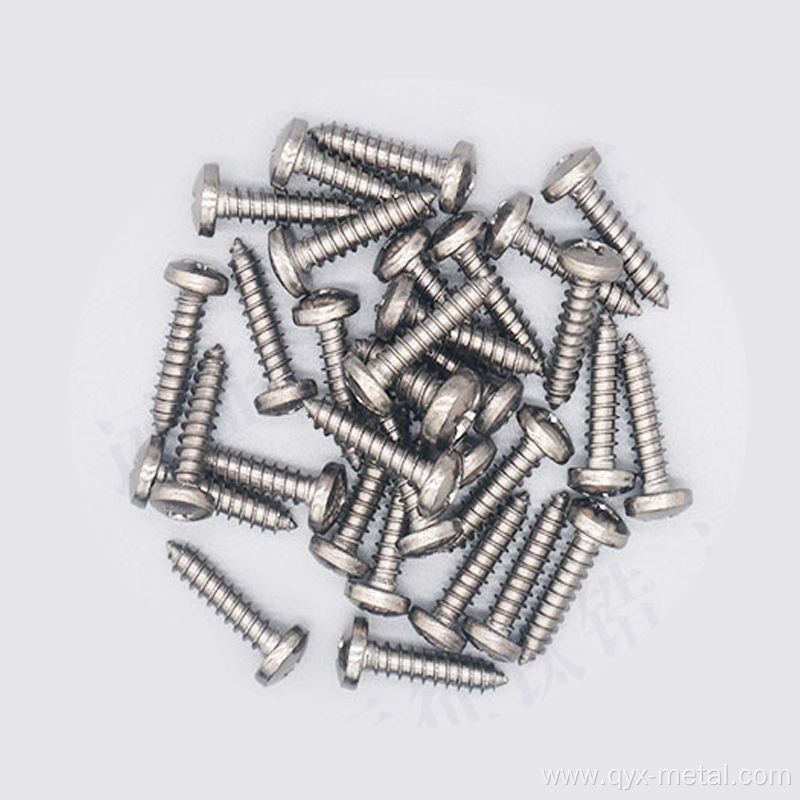 Titanium Self-Tapping Screws with Cross Pan Head