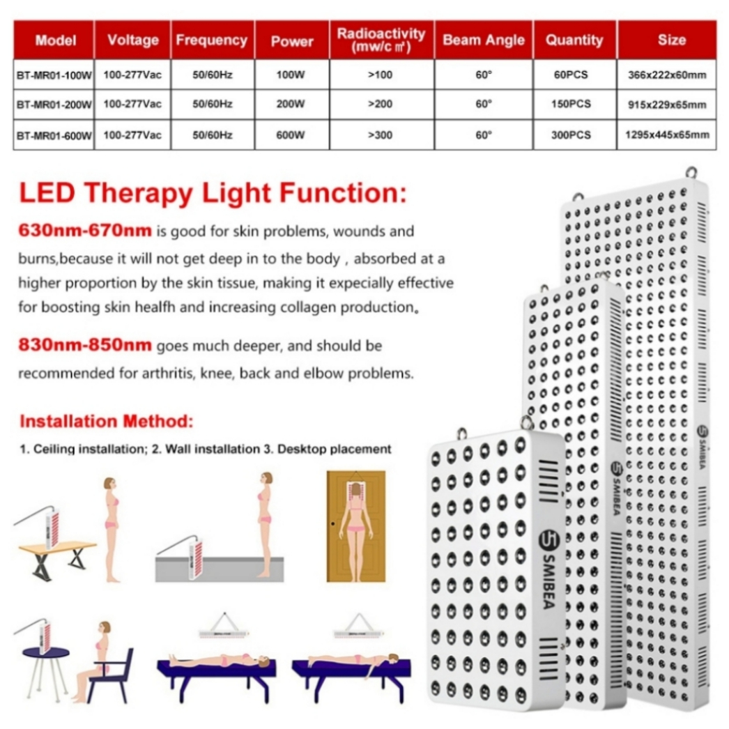 660nm 850nm Red And Infrared Light Physical Therapy