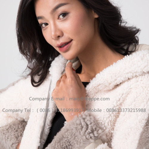 Lady Short Merino Shearling Jacket For Lady