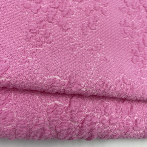 Cotton Blended Flower Jacquard Fabric