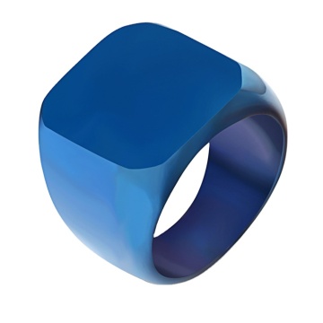 حلقة من الفولاذ المقاوم للصدأ الأمريكية مع شعار OEM - العلامة التجارية الشهيرة Blue Men's Cross Ring