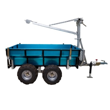High-Quality ATV Log Trailer with 1420kg Capacity, CE Certificate, Trailer Box, and Crane