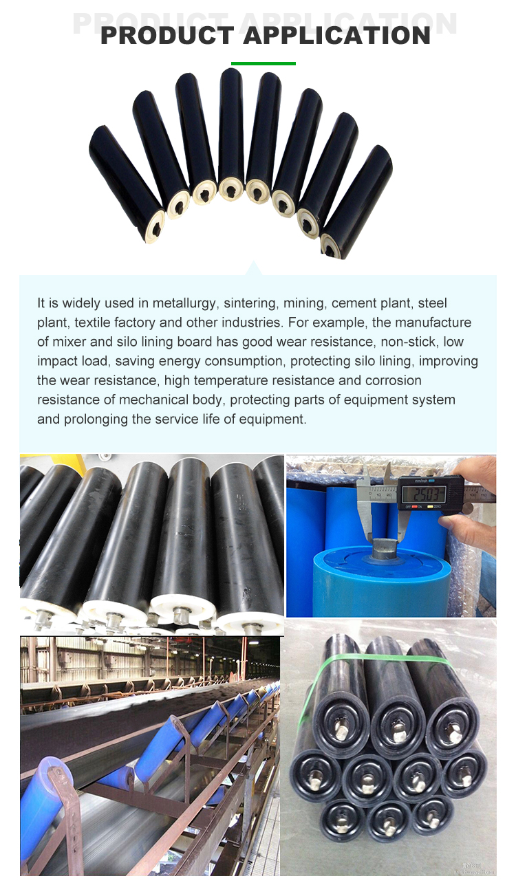 High Quality Dustproof Waterproof Carrier Plastic Pe RollerIndustrial Mining Steel Skate Wheel Conveyor Roller