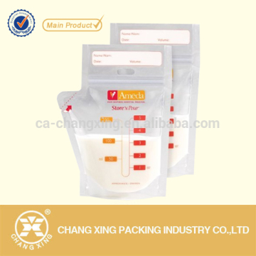 Sterilization Milk Packaging Bag / Water Spout Pouch /Juice Stand Up Pouch With Zipper & Handle