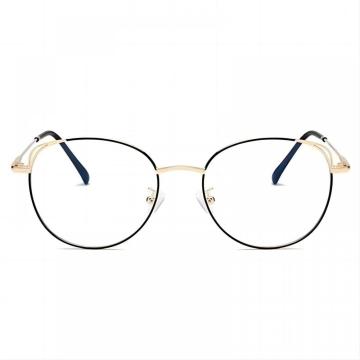 Lightweight Titanium Black And Gold Blue Light Glasses