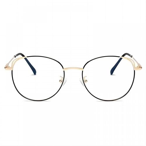 Lightweight Titanium Black And Gold Blue Light Glasses