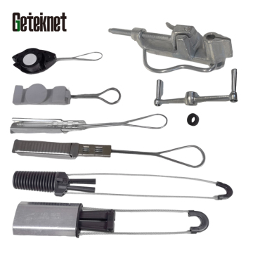 Black Fiber Optic Optic Outdoor ADSS Drop Wire County Clamp Custominacker