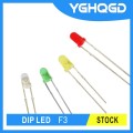 Dip -LED -Größen F3 Gelb