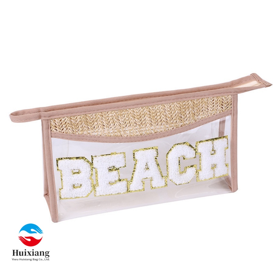 Nuevo bolso de maquillaje de PVC tejido transfronterizo