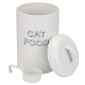 Pet Food Storage Tin With Serving Scoop