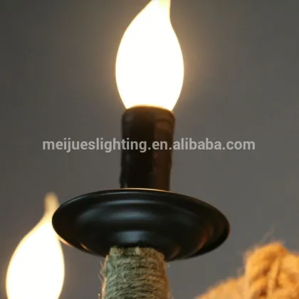 Latest model hemp rope import company indian chandelier light