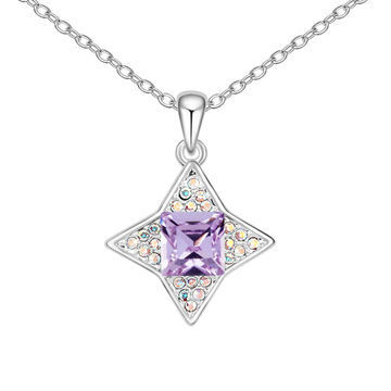 Pendant necklace, big resin pendant and four colors are available
