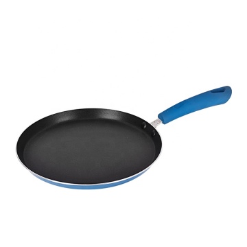 Aluminum Non-Stick Coating Crepe Pan for Pizza Dosa Tawa - 20cm, 24cm, 26cm, 28cm with Silicone Handle and Induction