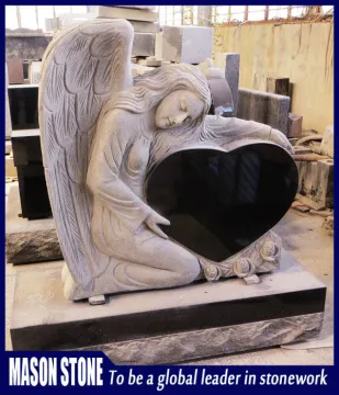 Angel style granite cemetery monuments