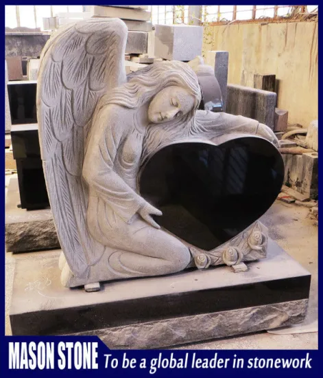 Angel style granite cemetery monuments